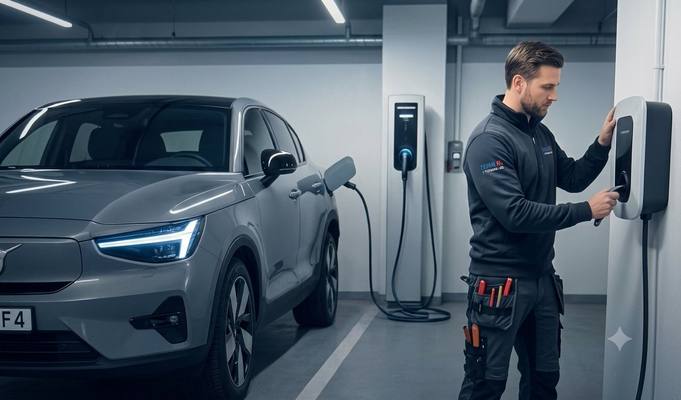 Montering av laddbox i garage