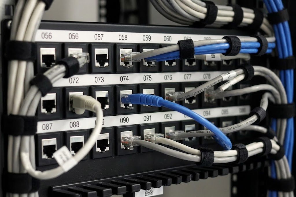 Patchpanel i nätverksskåp